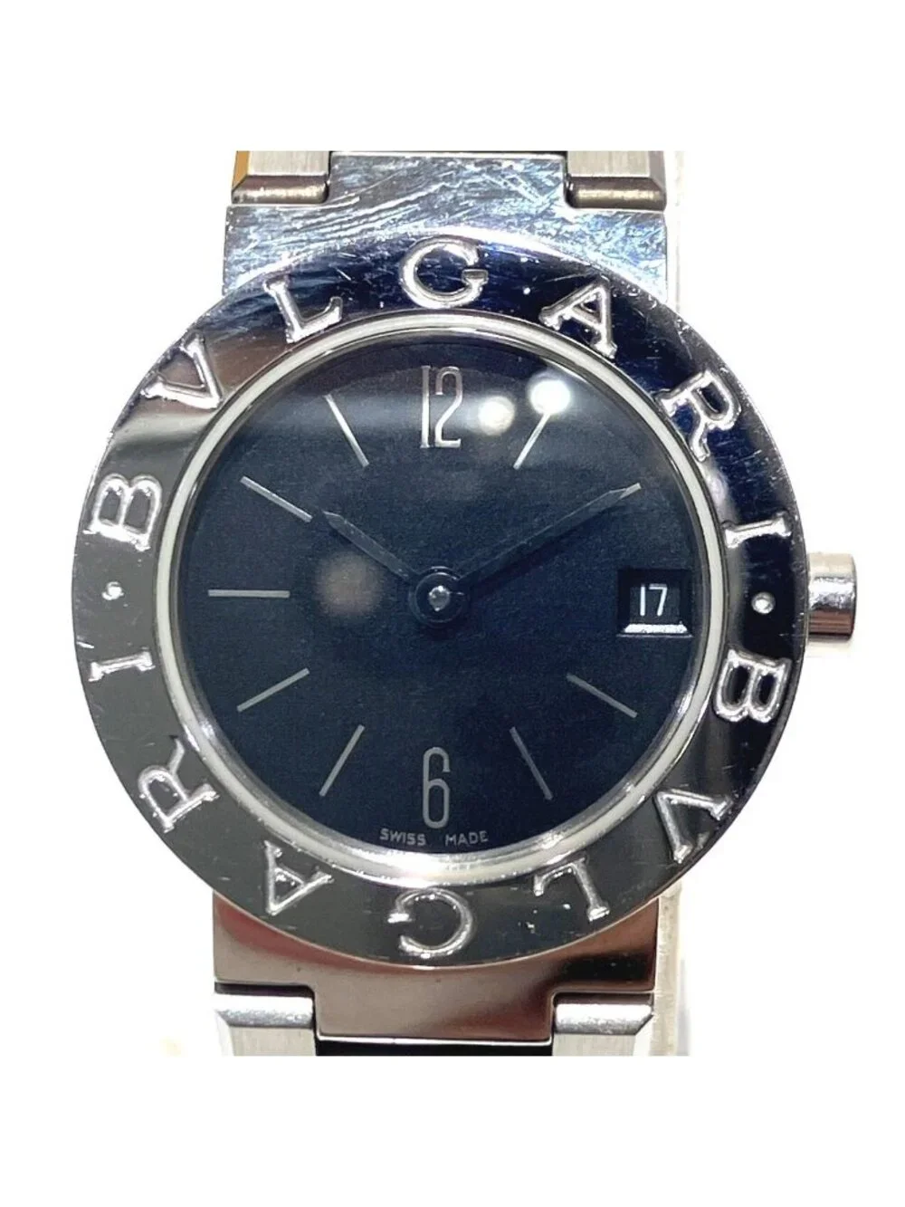 Bvlgari Watch SS Quartz Black Dial